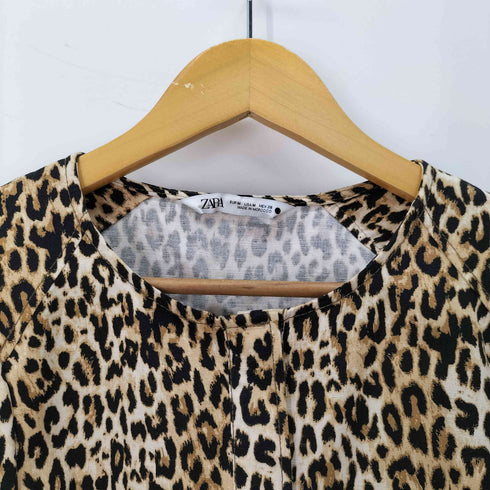 ザラ ZARA ZW COLLECTION アニマルプリント ヒョウ ブラウス レディース import:M