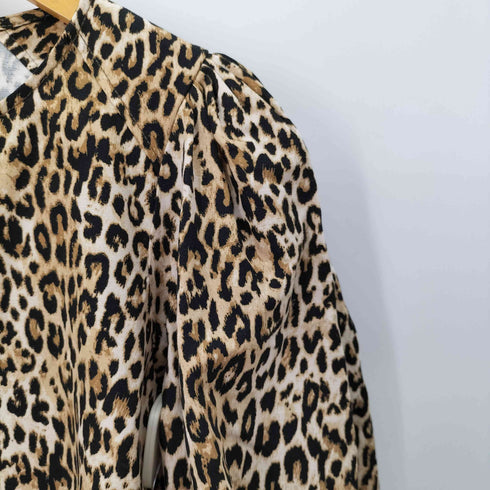 ザラ ZARA ZW COLLECTION アニマルプリント ヒョウ ブラウス レディース import:M