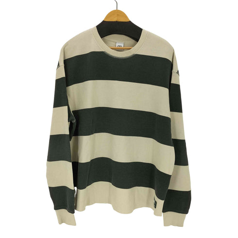 ザラ ZARA ワイドボーダーL/Sカットソー メンズ JPN:XL
