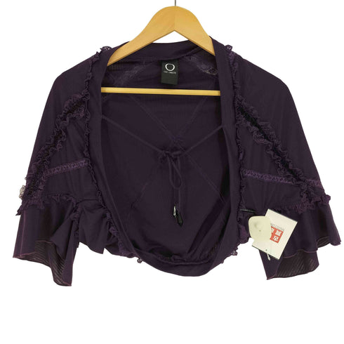 オッズオネスト OZZ ONESTE 花柄ラメレース ストーンドローコード モモンガ S/S カーディガン レディース
