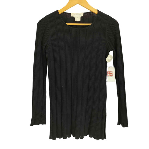 マックスマーラ MAX MARA イタリア製 銀タグ リブニット トップス レディース import:S