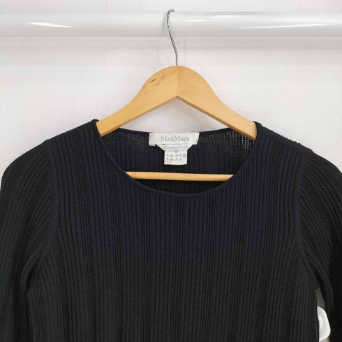 マックスマーラ MAX MARA イタリア製 銀タグ リブニット トップス レディース import:S