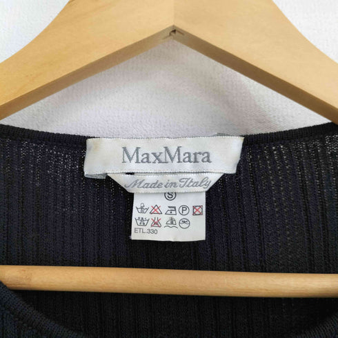 マックスマーラ MAX MARA イタリア製 銀タグ リブニット トップス レディース import:S