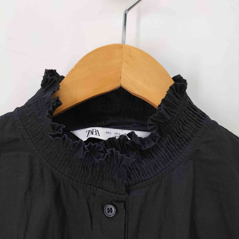ザラ ZARA ZW COLLECTION プリーツフリルシャツ レディース import:L