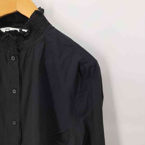 ザラ ZARA ZW COLLECTION プリーツフリルシャツ レディース import:L