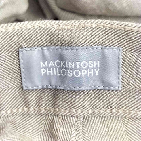 マッキントッシュフィロソフィー MACKINTOSH PHILOSOPHY ヘリンボーン リネンコットン昆 パンツ メンズ