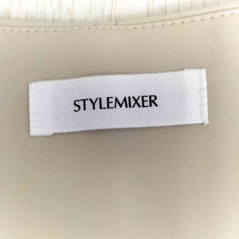 スタイルミキサー STYLEMIXER フェイクレザーVカットワンピース レディース JPN:S