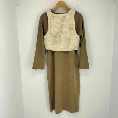 ビーミングバイビームス B:MING by BEAMS スパンコール ニット ビスチェ × ニットワンピース セット レディース FREE
