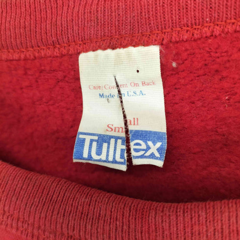 タルテックス TULTEX 80s USA製 裏起毛スノープリントクルーネックトレーナー メンズ  S