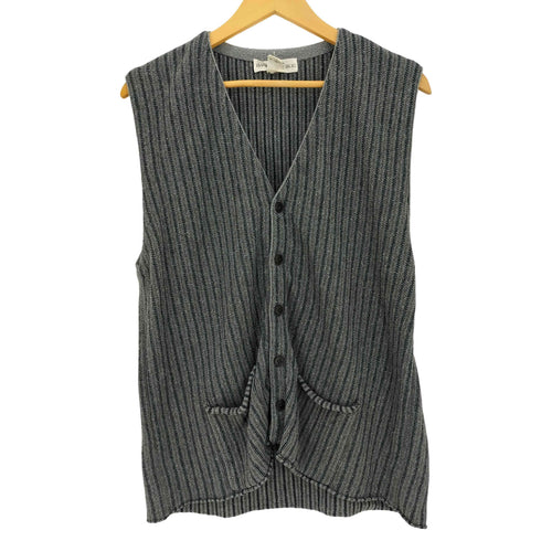 バナナリパブリック BANANA REPUBLIC 90s 白タグ シルク混 ストライプ ニットベスト メンズ import:S