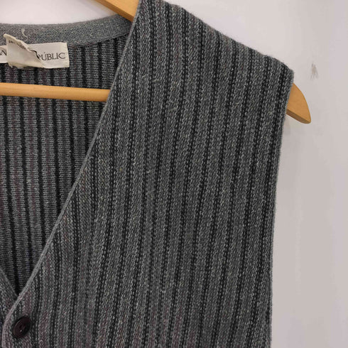 バナナリパブリック BANANA REPUBLIC 90s 白タグ シルク混 ストライプ ニットベスト メンズ import:S