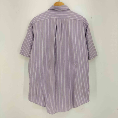 ラルフローレン RALPH LAUREN 90s~00s CLASSIC FIT ストライプ ポニー刺繍 コットン 半袖ボタンダウンシャツ メンズ import:L