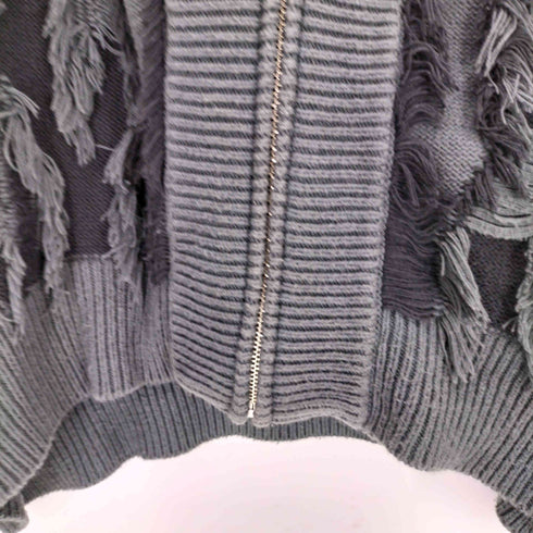 スライ SLY JQ FRINGE ZIP UP SHORT カーディガン レディース FREE