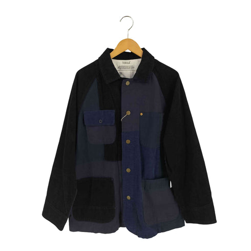 TOBILA ミックス コーデュロイ パッチワーク カバーオール ジャケット レディース JPN:M