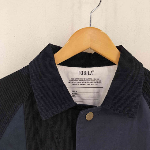 TOBILA ミックス コーデュロイ パッチワーク カバーオール ジャケット レディース JPN:M