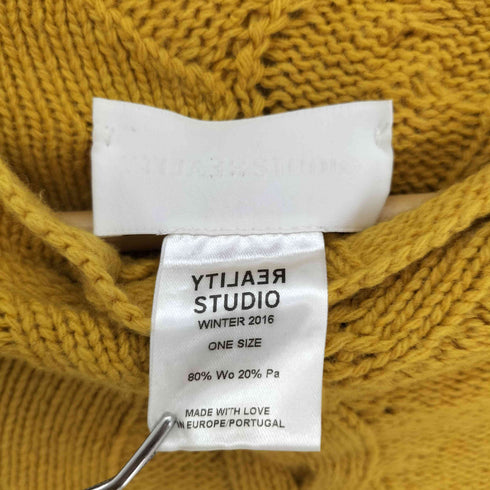 YTILAER STUDIO ボトルネック ケーブルニット ウール ニット セーター レディース ONE SIZE