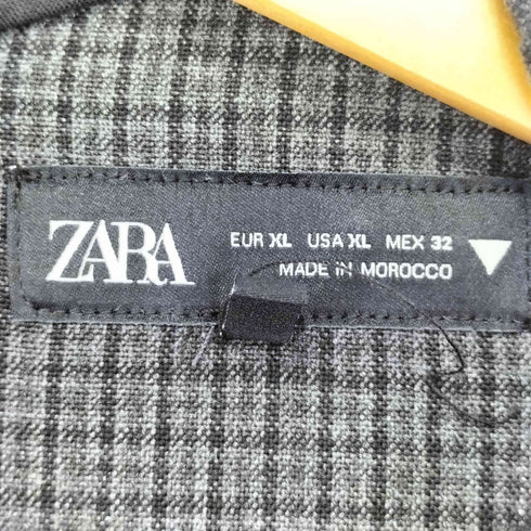 ザラ ZARA コントラストチェックトップス レディース import:XL