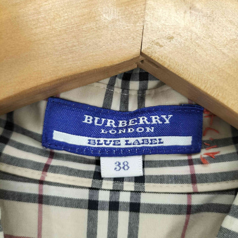 バーバリーブルーレーベル BURBERRY BLUE LABEL ノバチェック柄 L/S シャツ レディース 38