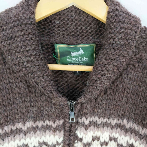 Canoe Lake 鷹 カウチンニットジャケット メンズ import:L