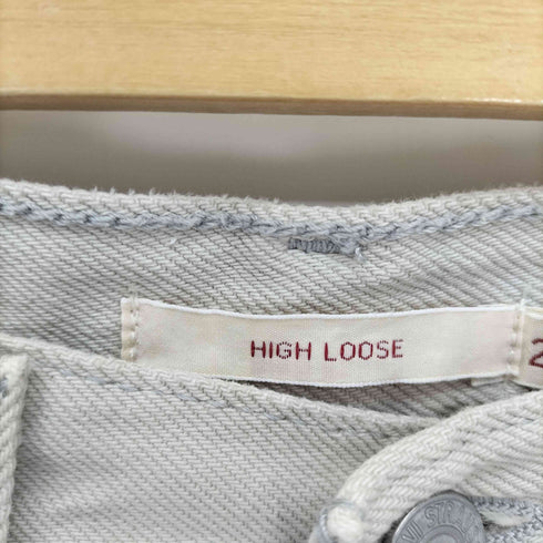 リーバイス Levis HIGH LOOSE ボタン裏 5275 刻印 レザーパッチ デニムパンツ レディース 25