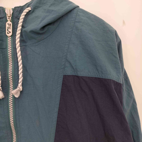 フィラ FILA 90s ナイロン 裏地メッシュ ハーフジップ アノラックパーカー メンズ JPN:L