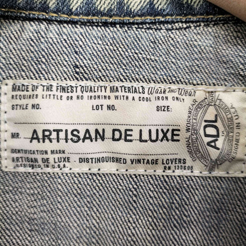 arhtisan de luxe ノルディック柄素材切替デニムジャケット レディース S
