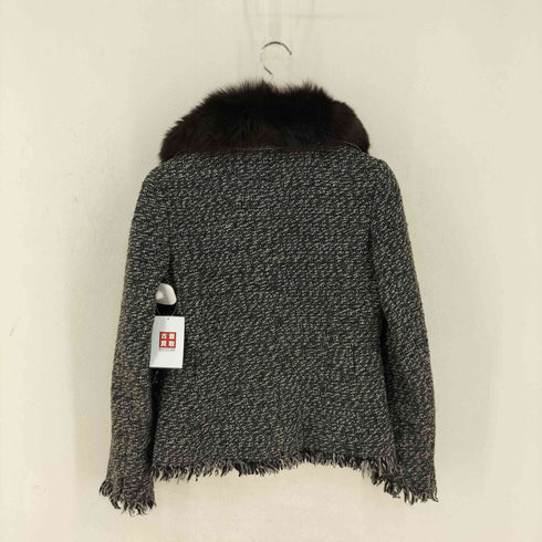 コムサイズム COMME CA ISM 00S フリンジファージャケット Y2K レディース