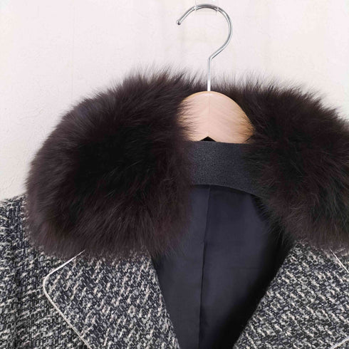 コムサイズム COMME CA ISM 00S フリンジファージャケット Y2K レディース