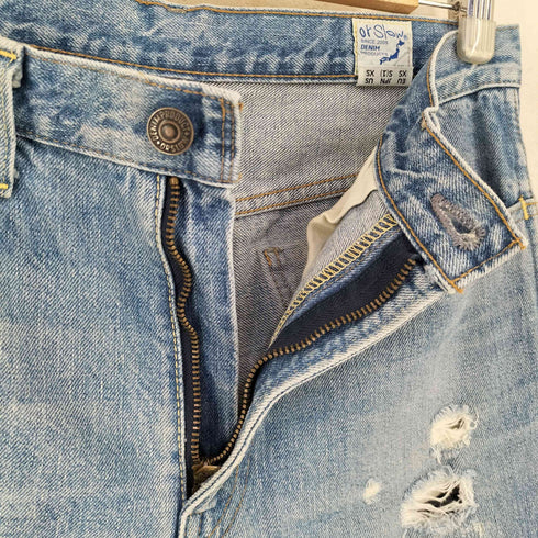 オアスロウ orSlow 106 BEAMS ダメージ加工デニムパンツ レディース JPN:S