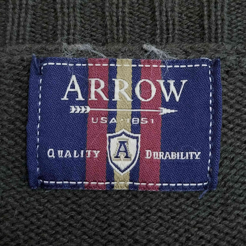 アロー ARROW 90s ボーダー コットン クルーネックニット メンズ import:L