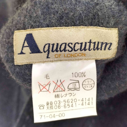 アクアスキュータム AQUASCUTUM リバーシブル ウールブルゾン レディース