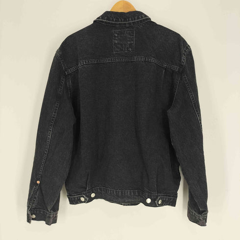 ザラ ZARA サイドアジャスター ブラック デニムジャケット メンズ import:XL