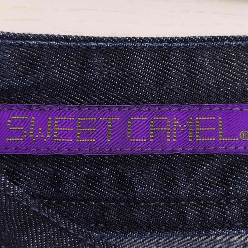 SWEET CAMEL Y2K ハイウエスト ローライズ フレア デニム レディース 28-4