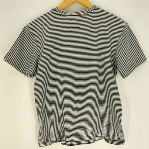 ハフ HUF フロントロゴ刺繍 モックネック ボーダー S/S カットソー レディース JPN:M