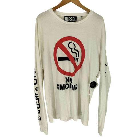 ディーゼル DIESEL NO SMOKINGプリントL/S Tシャツ メンズ XL