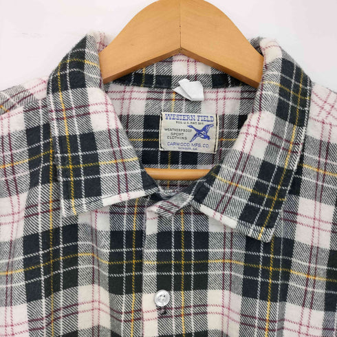 WESTERN FIELD コットンポリ 長袖チェックシャツ メンズ import:XL