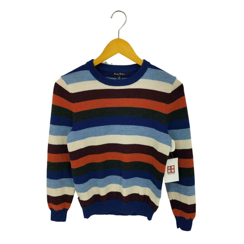 レッドフリースブルックスブラザース Red Fleece Brooks Brothers マルチカラーボーダークルーネック ウールニット セーター レディース M
