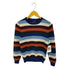 レッドフリースブルックスブラザース Red Fleece Brooks Brothers マルチカラーボーダークルーネック ウールニット セーター レディース M
