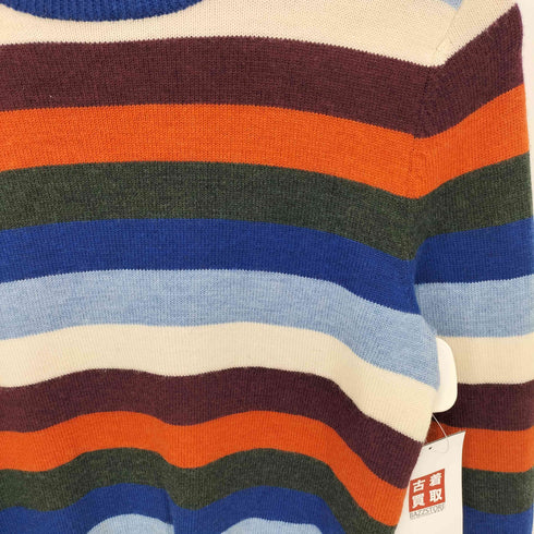 レッドフリースブルックスブラザース Red Fleece Brooks Brothers マルチカラーボーダークルーネック ウールニット セーター レディース M