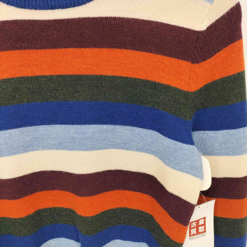 レッドフリースブルックスブラザース Red Fleece Brooks Brothers マルチカラーボーダークルーネック ウールニット セーター レディース M