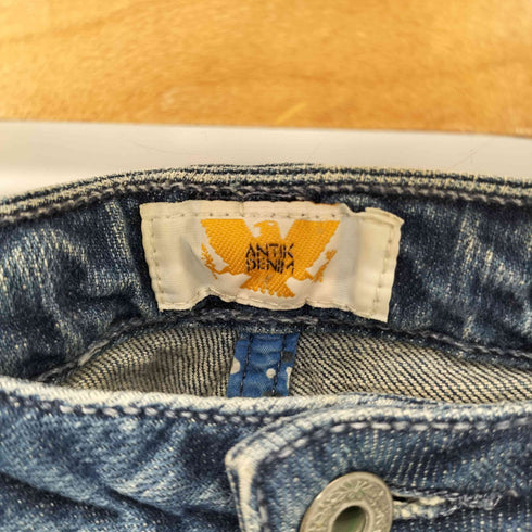 ANTIK DENIM USA製 ステッチデザイン クラッシュフレア ブーツカット デニムパンツ Y2K レディース 24