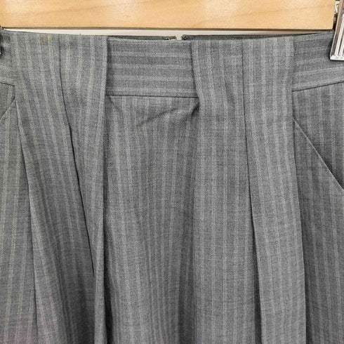 ポールスミスブラックレーベル Paul Smith BLACK LABEL ストライプデザイン ウールプリーツスカート レディース