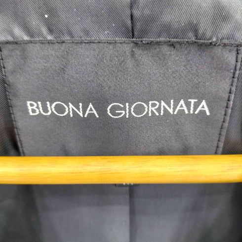 ボナジョルナータ BUONA GIORNATA Lamb ラムレザー 1B シングルテーラードジャケット Y2K レディース M