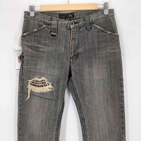 ロアー roar Dカン ダメージ加工 ブラックフレアデニム メンズ JPN:1