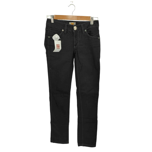 ANTIK DENIM ステッチデザイン シルバーコンチョボタン スキニーデニムパンツ Y2K レディース 25