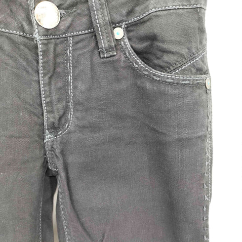ANTIK DENIM ステッチデザイン シルバーコンチョボタン スキニーデニムパンツ Y2K レディース 25