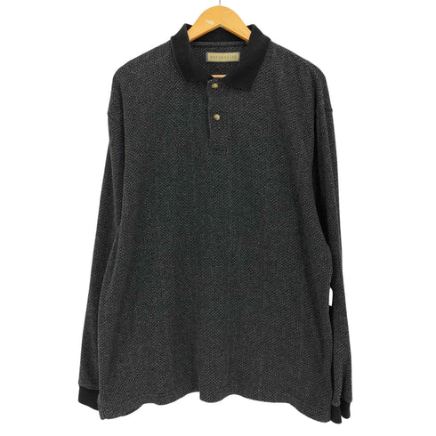 NATURALIFE 総柄 コットンポリ ポロシャツ メンズ import:XL