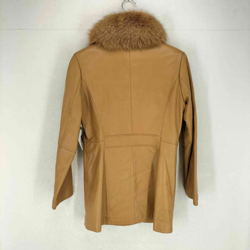 リアルレザー Real Leather ファー付シープスキンジャケット レディース