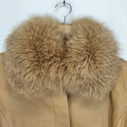 リアルレザー Real Leather ファー付シープスキンジャケット レディース