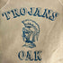 50-60s 脇下ガゼット 4本針 TROJANS OAK 3段プリント クルーネックスウェット メンズ